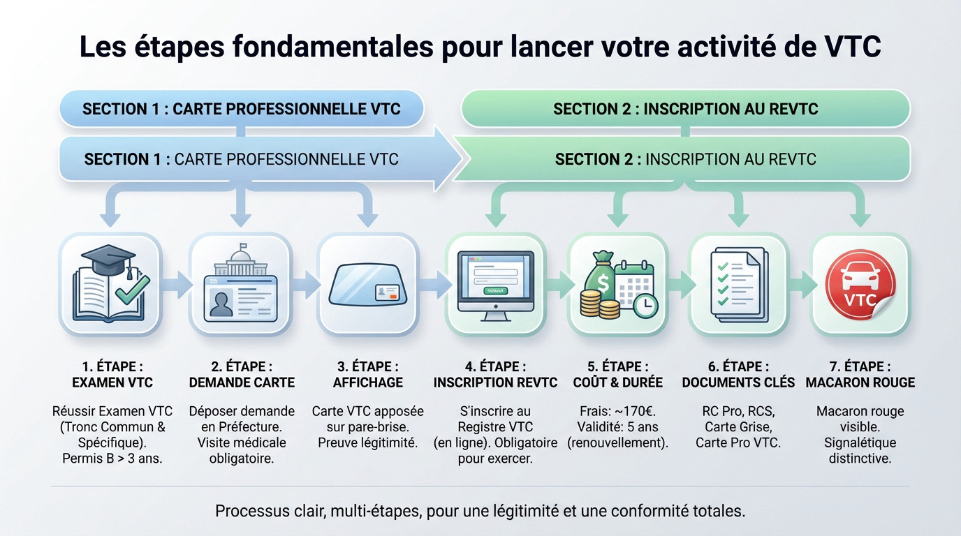 Démarches administratives et examen pour devenir chauffeur VTC indépendant
