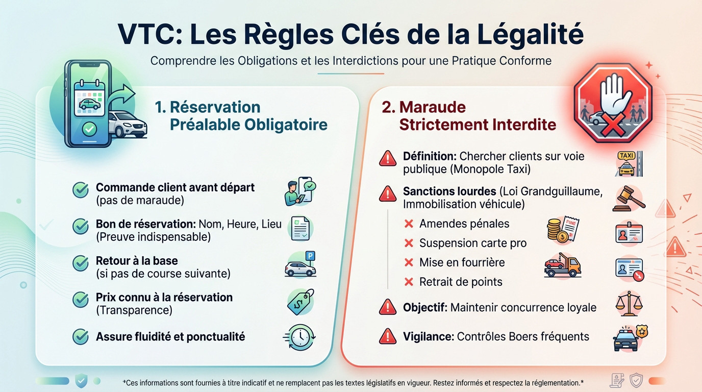 Règles légales pour les chauffeurs VTC en France