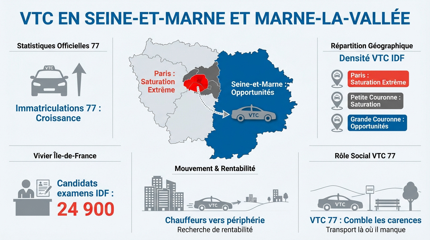 Chauffeurs VTC circulant en Seine-et-Marne et &agrave; proximit&eacute; de Marne-la-Vall&eacute;e